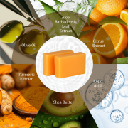 PALFICAB Kojic Acid Turmeric Soap – Dark Spot Remover & Hydrating Brightening Bar (2 Bars)