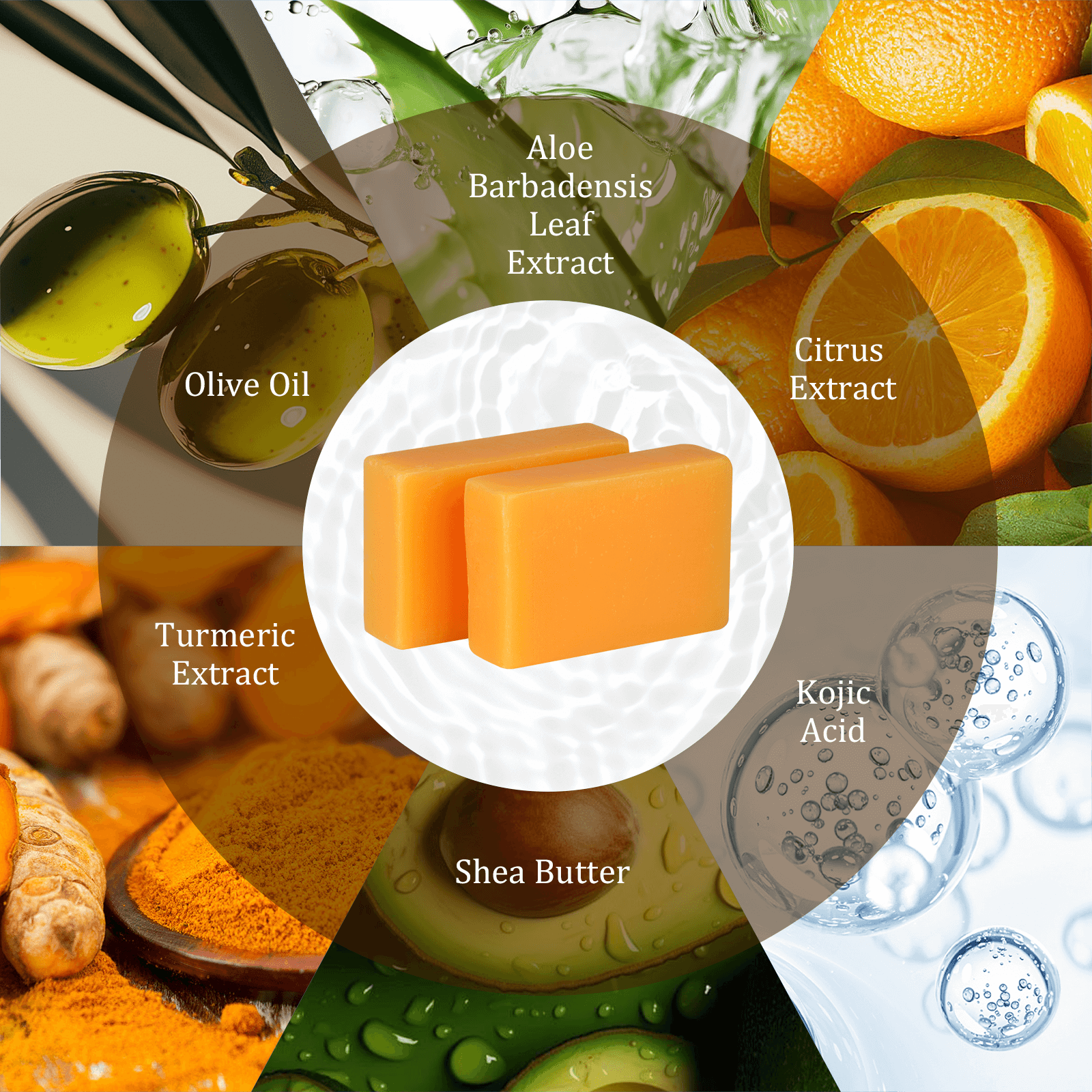 PALFICAB Kojic Acid Turmeric Soap – Dark Spot Remover & Hydrating Brightening Bar (2 Bars)