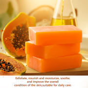 PALFICAB Papaya Soap – Exfoliating & Moisturizing Face & Body Bar (3 Bars + Net)