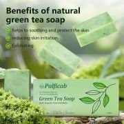 PALFICAB Green Tea Soap – Antioxidant Cleanser for Acne & Dry Skin (3 Bars)