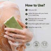 PALFICAB Green Tea Soap – Antioxidant Cleanser for Acne & Dry Skin (3 Bars)