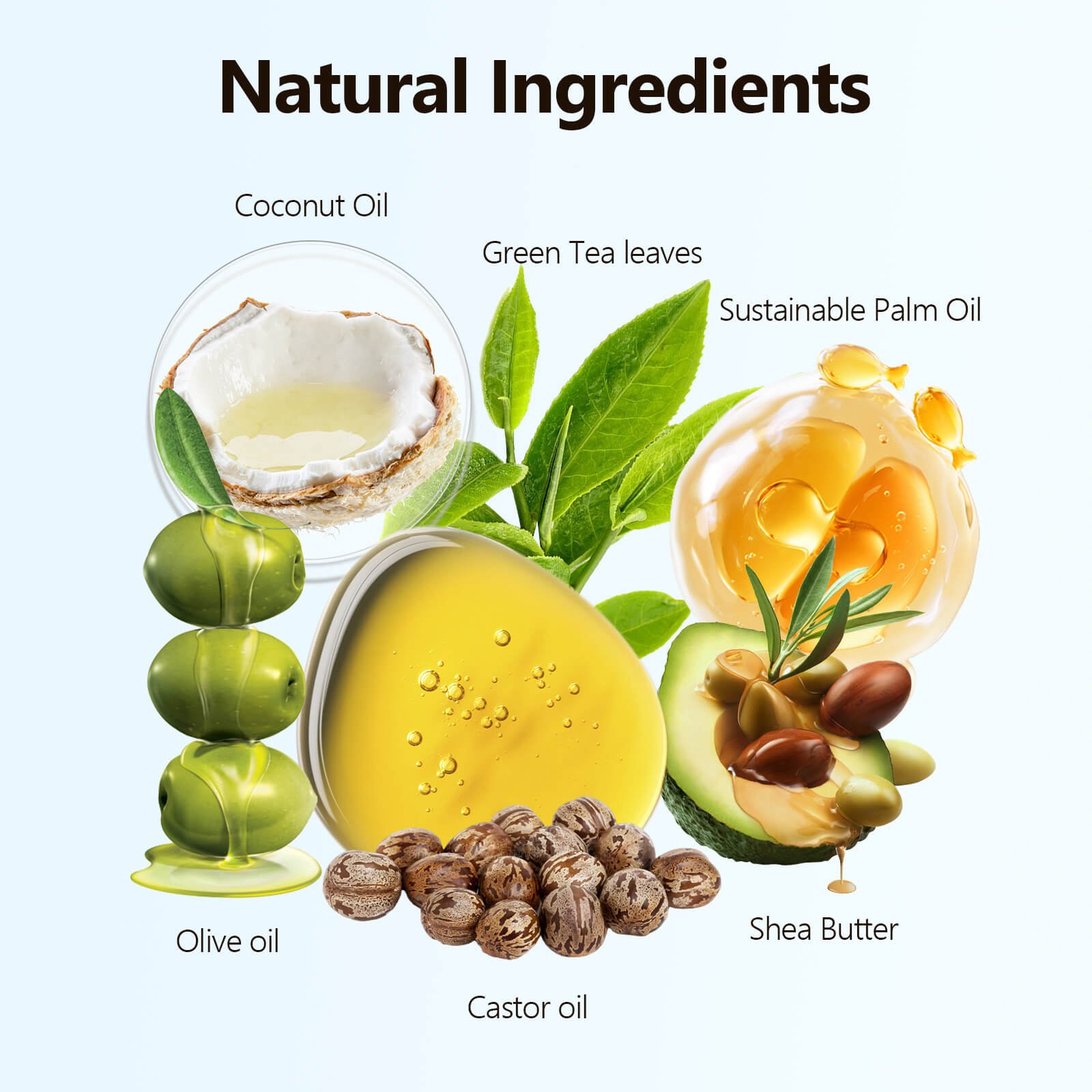 PALFICAB Green Tea Soap – Antioxidant Cleanser for Acne & Dry Skin (3 Bars)