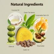 PALFICAB Green Tea Soap – Natural Vegan Bar with Shea Butter & Coconut Oil (2 Bars)