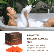 PALFICAB Papaya Soap – Exfoliating & Moisturizing Natural Bar (3 Bars + Net)