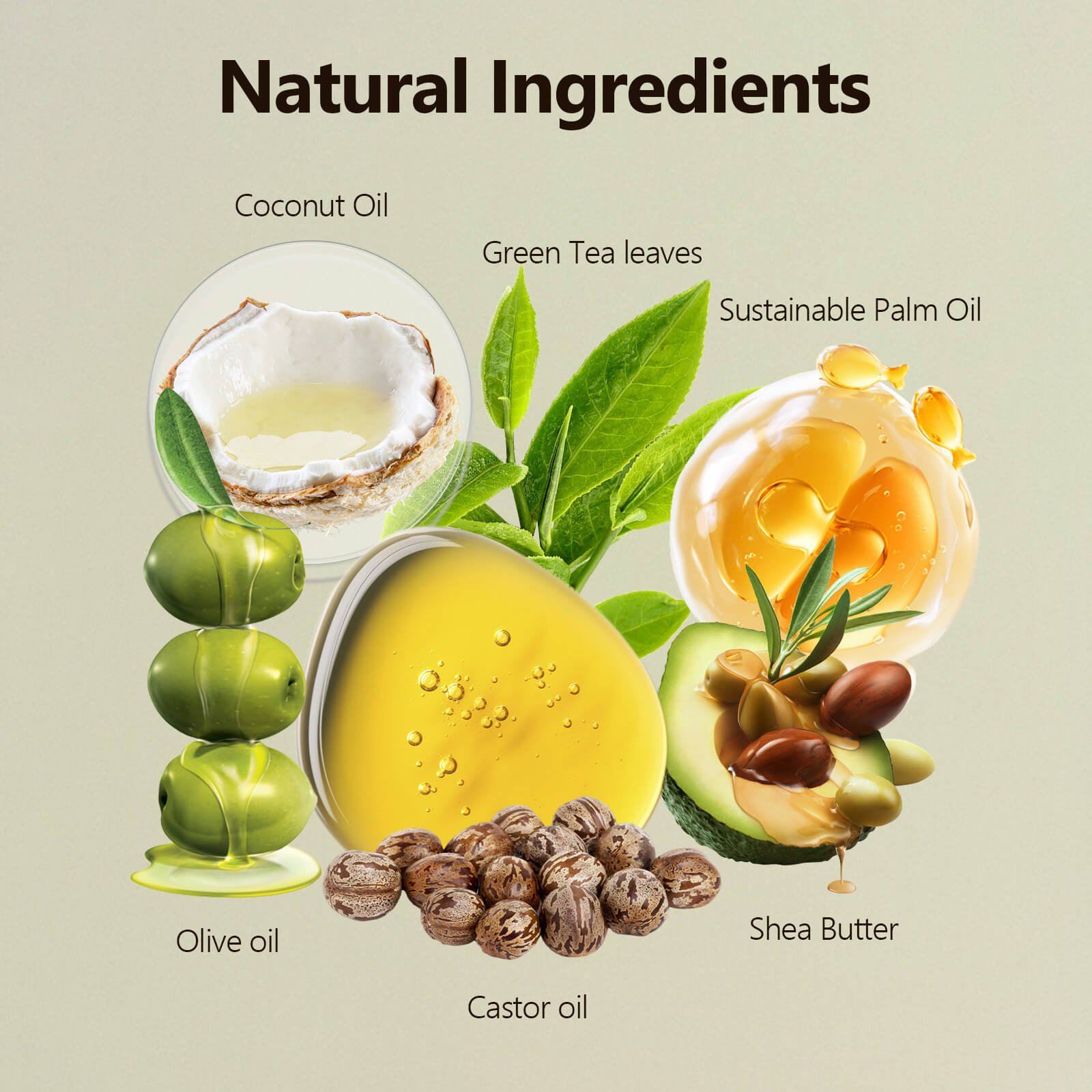 PALFICAB Green Tea Soap – Natural Vegan Bar with Shea Butter & Coconut Oil (2 Bars)