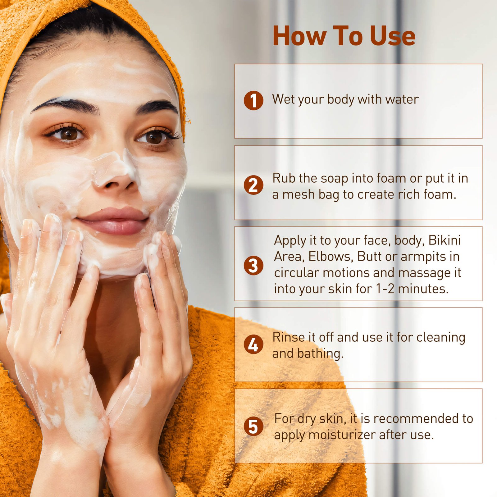 PALFICAB Papaya Lemon Soap – Exfoliating & Brightening Natural Bar (2 Bars + Net)