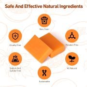 PALFICAB Papaya Lemon Soap – Exfoliating & Brightening Natural Bar (2 Bars + Net)
