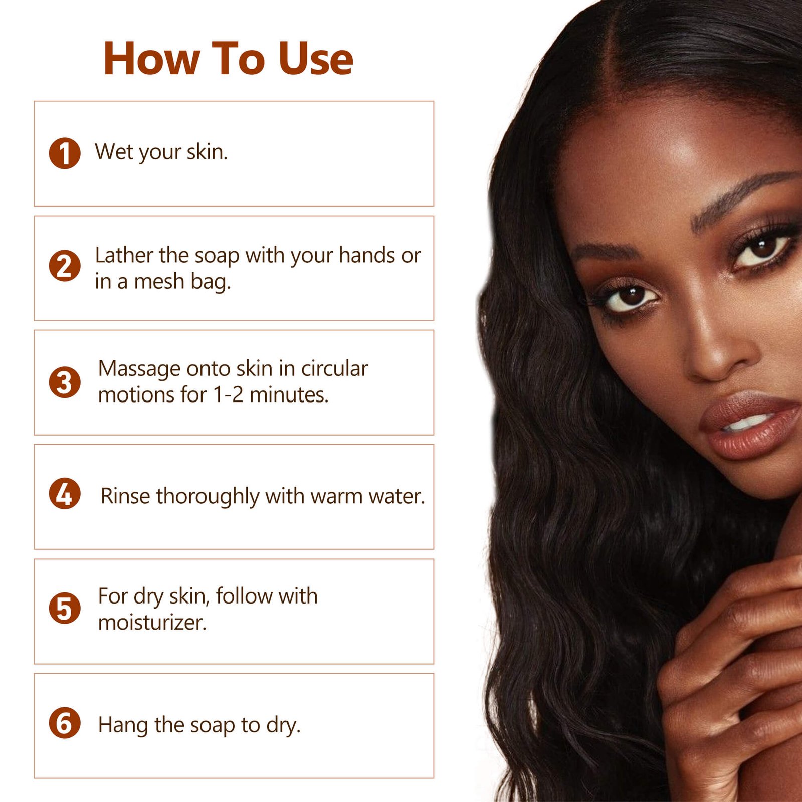 PALFICAB Papaya Soap – Exfoliating & Moisturizing Face & Body Bar (3 Bars + Net)