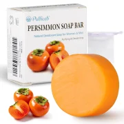 120g Persimmon Deodorant Soap, Natural Extract Body Wash for Body Odor & Elderly Smell, Gentle for All Skin Types