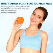 120g Persimmon Deodorant Soap, Natural Extract Body Wash for Body Odor & Elderly Smell, Gentle for All Skin Types